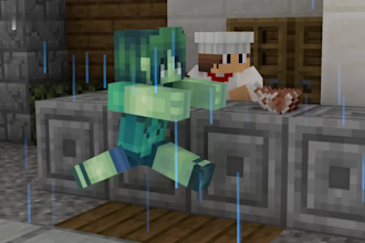 create a funny minecraft animation for your youtube channel reels, short, tiktok