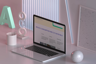 design photoshop PSD web template or figma website design