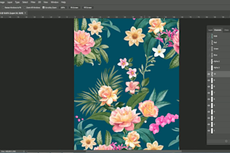 design a vector drawn seamless pattern textile