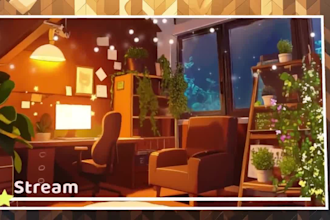 design animated overlay twitch kick logo panels screens for you