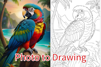 convert any photo into coloring book page
