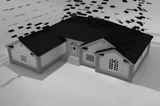 do 2d 3d isometric saas explainer point cloud building design blue prints