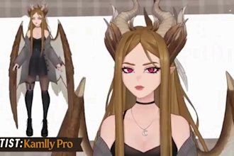 design and rig male,female live2d vtuber model vtuber avatar rig for streamers