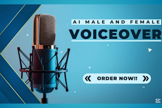 do realistic human voiceover through ai