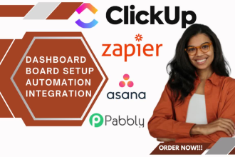 set up clickup asana zapier monday crm automation project management crm