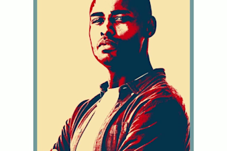turn your photo into obama hope political poster,election design