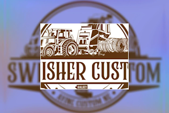 design modern vintage retro motorcycle, tractor, car logo