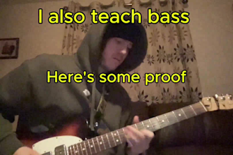 teach guitar and bass lessons