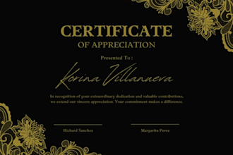design a stunning certificate for any occasion with bundle names