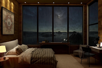 create cozy room raining video for your youtube