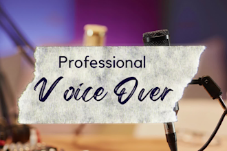 record a professional english and sinhala male voice over