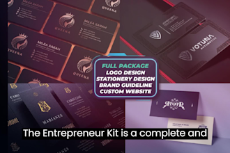 create a logo design a brand identity kit and custom website