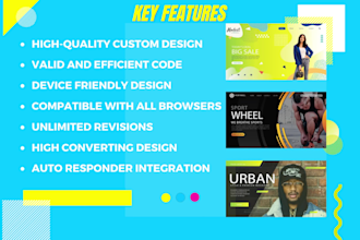 create modern landing page or squeeze page