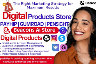 stan store design, stan store marketing, beacons ai, pensight, gumroad, payhip