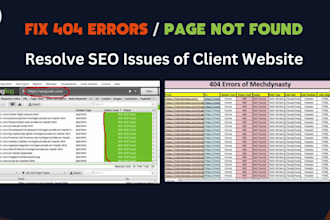 fix 404 not found error in wordpress, wix, shopify