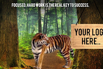 do your logo animation with tiger, custom animation