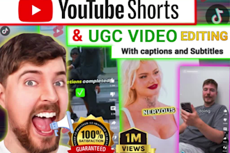 edit ugc or youtube short videos with captions