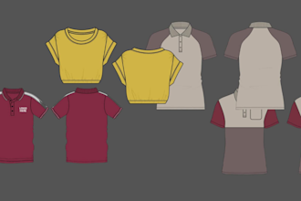 do design clothing apparel technical sketch tech packs