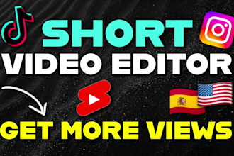 edit short videos for tiktok, instagram reels and yt shorts