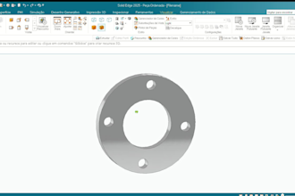design and model a cnc flange with technical drawings