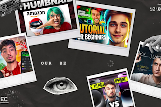 design clickbait attractive eye catchy youtube thumbnail