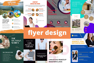 do a professional poster, leaflet, and flyer design