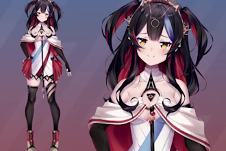 design and rig custom 2d vtuber model vtuber avatar live2d rigging 4 streamers