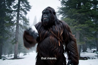 create a viral ai vlog with funny yeti and funny bigfoot jungle vlog using veo3