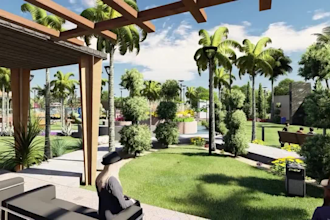 elevate your outdoor space with professional 2d 3d garden and patio animation