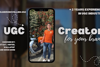 create for you male ugc video in 5 days