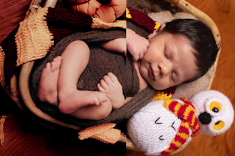 professionally retouch newborn baby photos with natural color correction