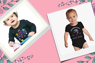 design baby onesies typography t shirt and custom t shirt