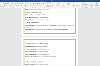 make excellent software requirement document