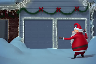 do 3d christmas greeting animation,xmas holiday video,kid animation,3d character