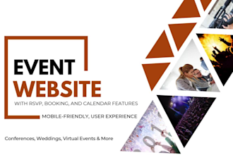 build event ticket website, event planning, event management, booking website