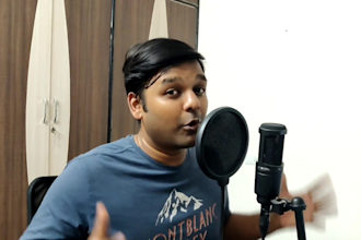 record deep male voice over in hindi or indian english