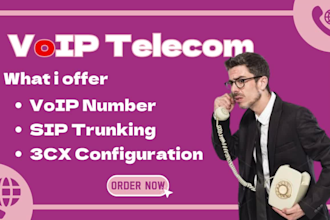 setup voip call center twilio ivr ringcentral sip trunk 3cx did freepbx asterisk