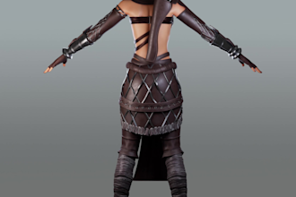 do stylized character model texture and render