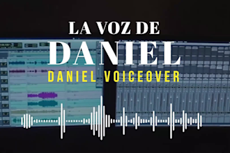 record english male voice over latino or hispanic accent