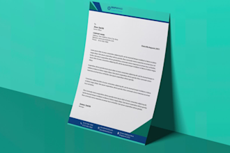 design invoice, letterhead and branding stationary
