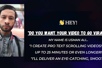 create stunning text scrolling videos