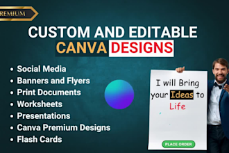 create unique and fully editable canva templates for your business