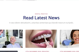 design a responsive eye catchy dentist, tooth care website