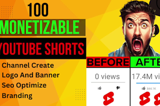 create faceless youtube shorts channel with 100 shorts videos