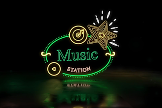 design a creative neon sign and neon logo animation for you