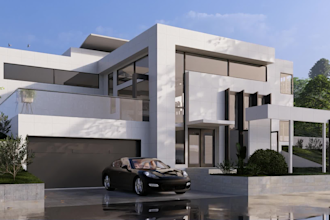 create architectural 3d renders of your 3d model