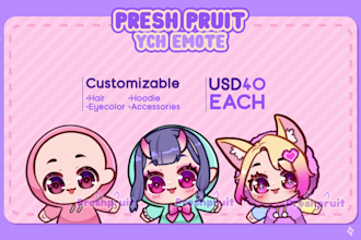 draw an animated ych wiggle emote with your character