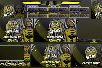 design an animated stream overlay for kick, twitch, youtube