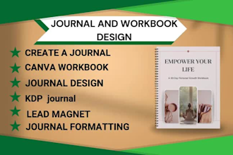 design journal KDP canva ebook tracker create a  journal formatting  interior