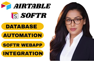 set up airtable database, automation, softr website